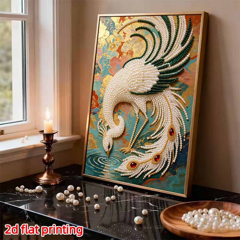 Pittura di Pavone con Perle 5D Fai da Te Ricamo di Strass Arte Fatta a Mano Decorazione Regalo Creativo per Decorazione d'Interni della Casa