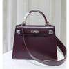 Haute couture version first layer box cowhide second generation Keli bag genuine leather women's bag commuter handbag shoulder messenger bag