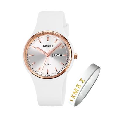 SKMEI Hand Day of the High School White Watch for Women Women's Watch, Silicone, Waterproof, Sports, Cute, Student, Simple, Watch, Women's Watch,