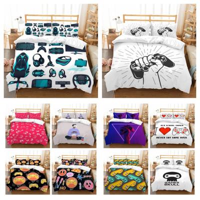 Capa de cama jogo alça impressão conjunto capa edredão legal têxteis para casa crianças criança cama king size qulit capa conjunto
