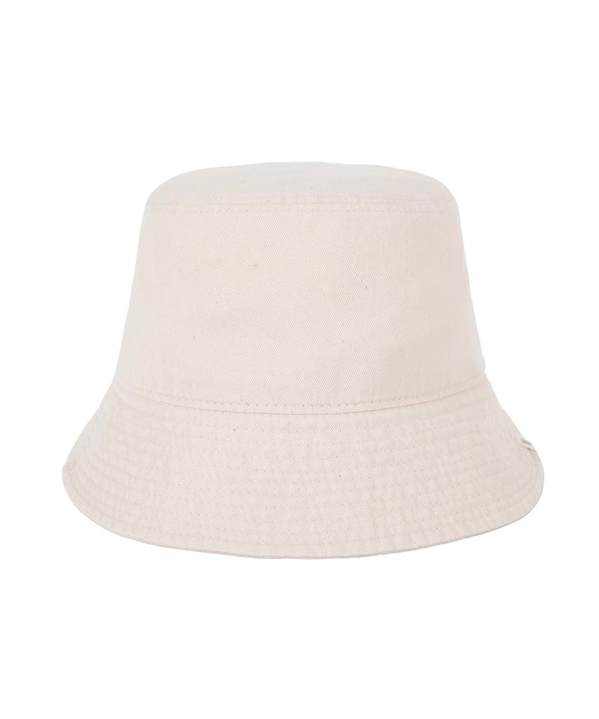 Bajal Monogram Label Pigment Bucket Hat White