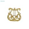 Vintage Gold Lyre Brooch – Baroque Style Musical Instrument Pin For Blazers  Dresses
