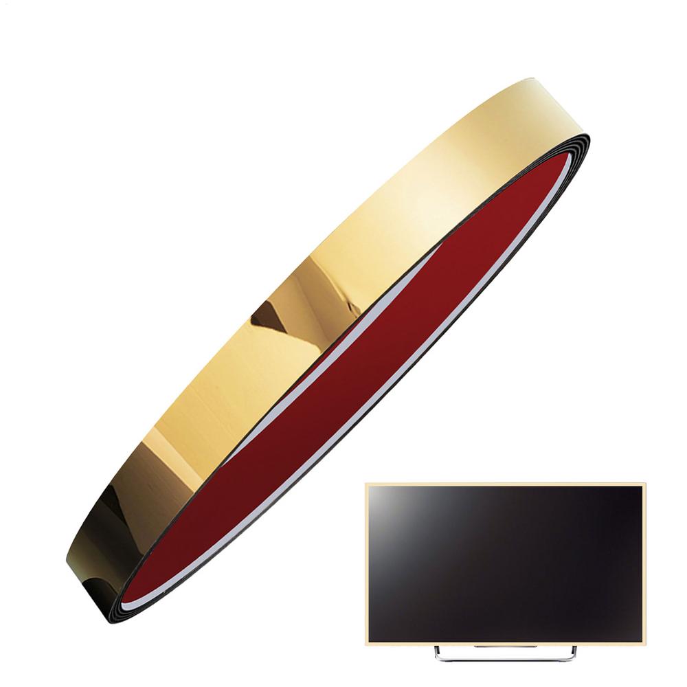 Peel And Stick Wall Molding Trim 16.4 Ft Tile Edge Molding Trim Mirror Border Design Adhesive Strip For Mirror Framing Ceiling