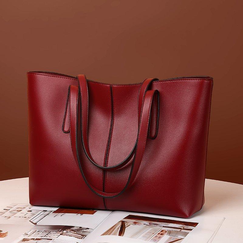 Shoulder Bag Texture Tote Bag Retro Simple Commuter Bag Large Capacity New Fashion Handbag Women