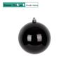 Black PVC Christmas Balls - Decorative Ornaments (6-15CM) for Tree Hanging and Scene Arrangement.