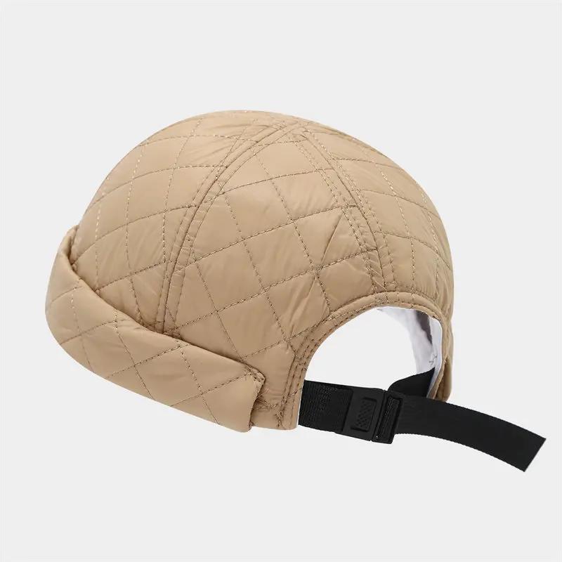 

LDSLYJR Winter Cotton Solid Warm Docker Cap Brimless Hat Beanie Hats Landlord Sailor Cap Men and Women 219 56-60cm Wear хаки