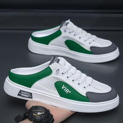 Fashion Fashion Men's Casual Shoes Summer Outdoor Slippers for Men 2024 Comfortable Breathable Men's Half-top Flat Shoes Chanclas Hombre
