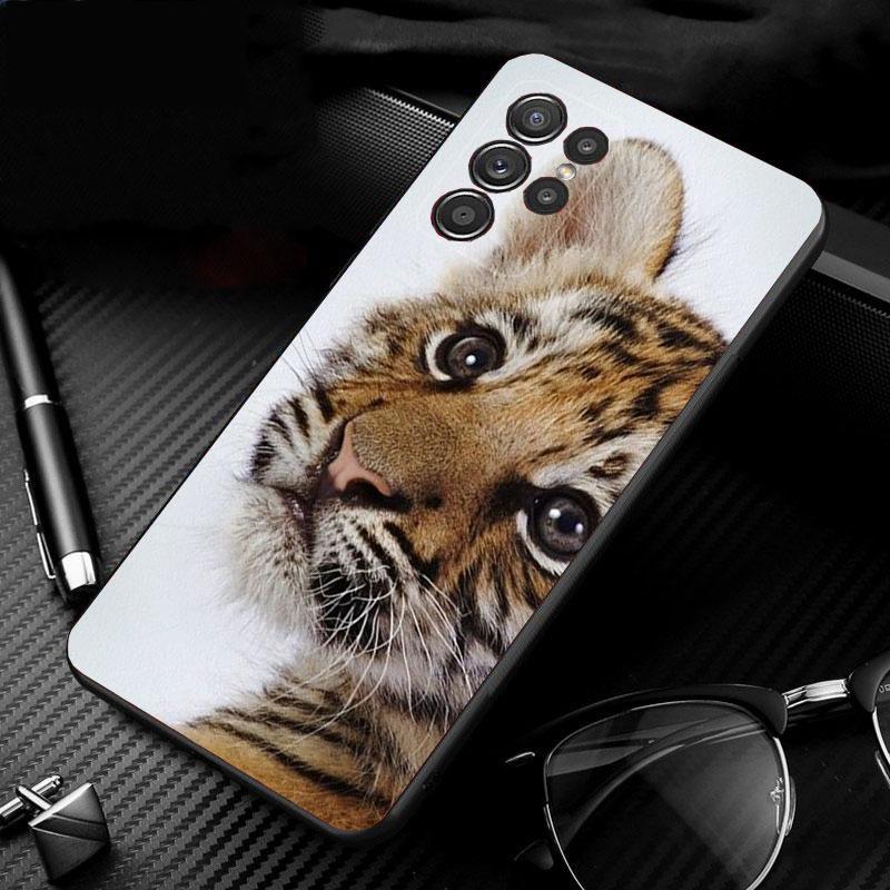 Cute Baby Tiger Phone Case For Samsung S24 S23 S22 S21 S20 Ultra S20 S22 S21 S10E S20 FE S24 Plus Shell Case