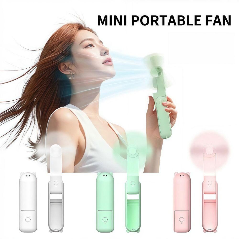 3 IN 1 Handheld Mini Fan USB Rechargeable 1500 MAh Folding Flashlight Fan 3 Gears Lightweight Pocket Silent Fan Summer Outdoor