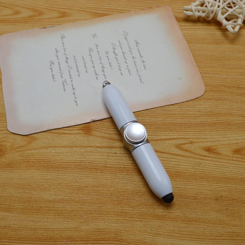 

1 шт. Популярная креативная декомпрессионная ручка для продаж Многофункциональная ручка-шариковая ручка с гироскопом на кончике пальца Светодиодная светящаяся сенсорная ручка-подарок