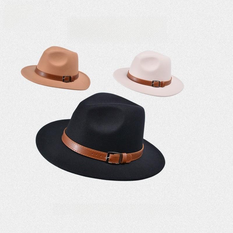 Cotton Twill Jazz Hat With Wide Brim For Outdoor Sun Protection And Casual Style
