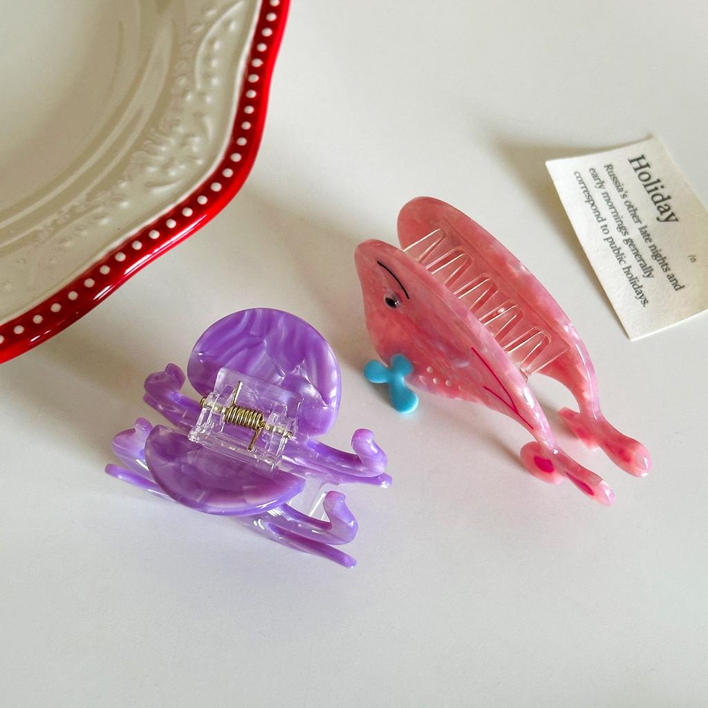 Stylish And Unique Animal Design Hair Claw Clips In Ocean Inspired Colors