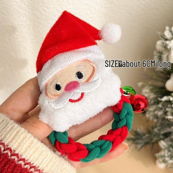 

Рождественская мультяшная резинка-скранчи для волос с оленем - милый плюшевый головной убор