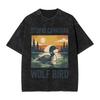 Stupid Canadian Wolf Bird T-Shirts Men Vintage Pure Cotton Tee Shirt Round Neck Short Sleeve T Shirts Plus Size Clothes