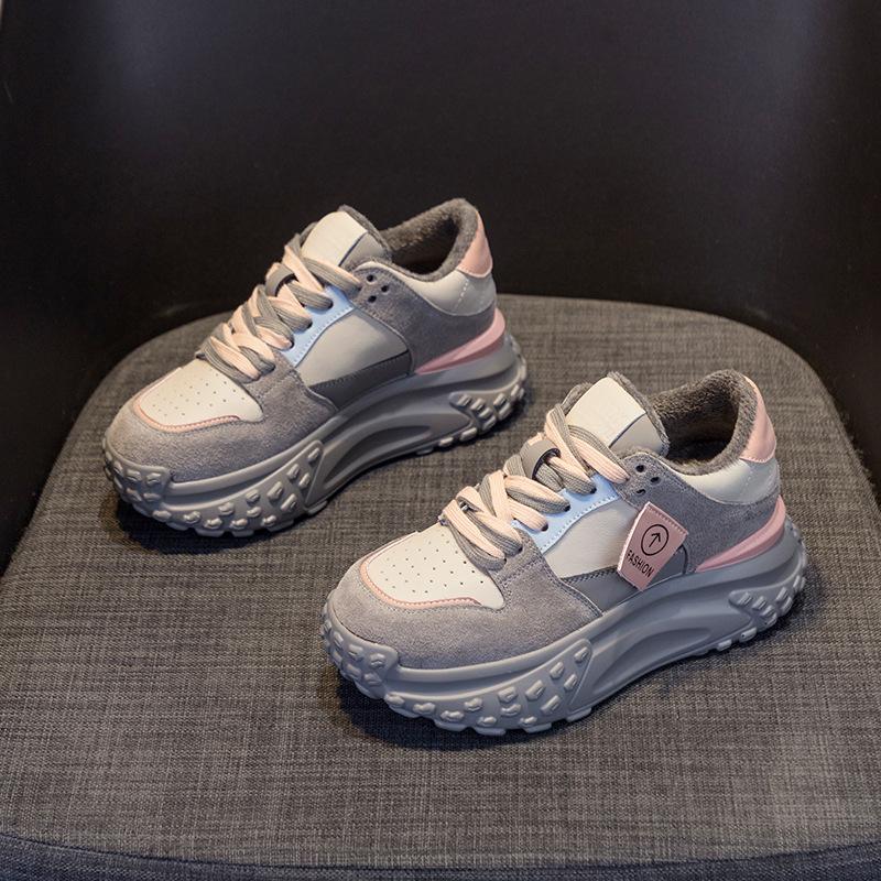 Dad Shoes Women's 2025 Autumn/Winter New Korean Edition Casual Fashion Trend Thick Soled Sports Single Shoes