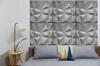 Decorative Wall Panels Gray 50x50 Cm, Pack of 8