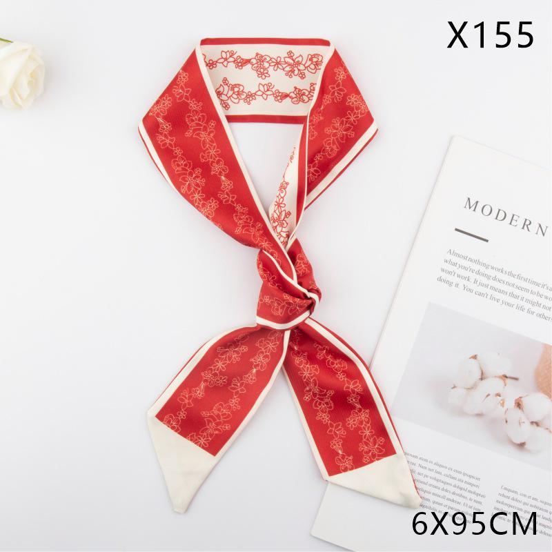 Versatile Vintage Silk Scarf: Hair Tie, Headband, Bag Accessory