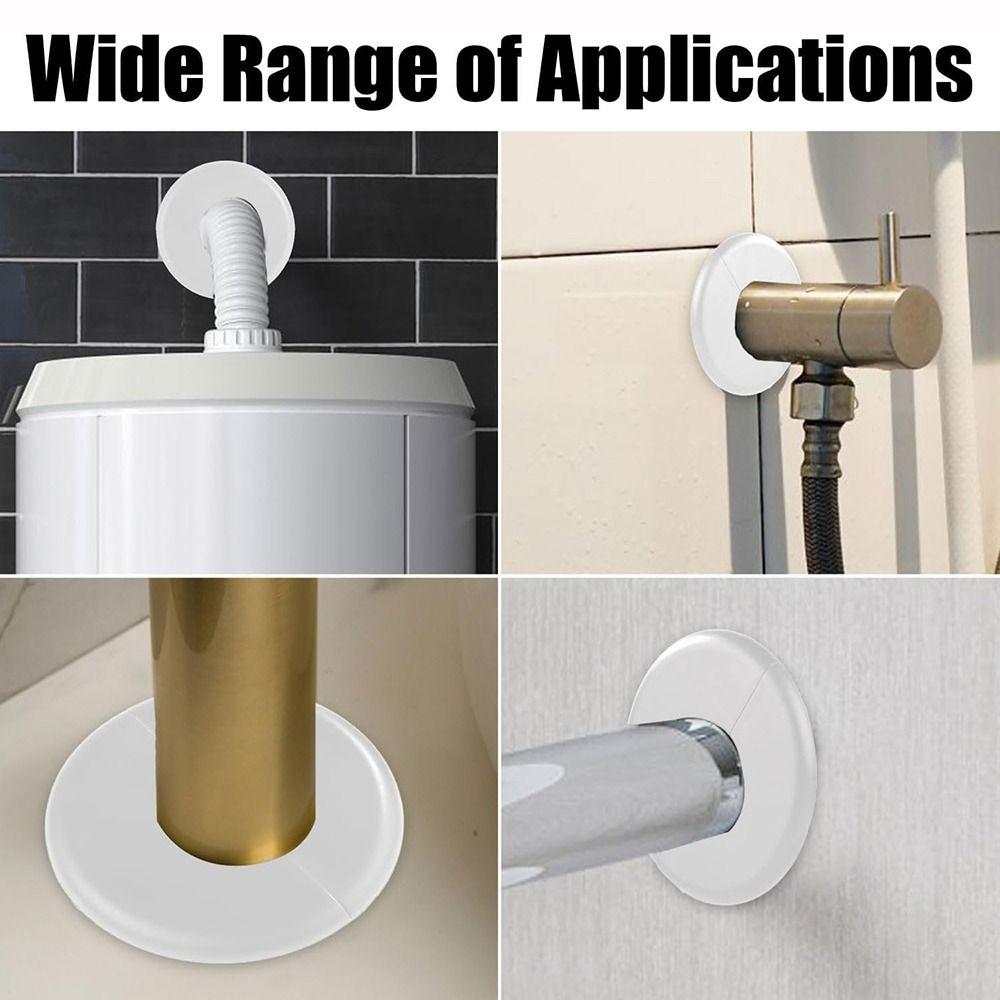 Self-adhesive Water Pipes Hole Cover White Wall Split Flange Faucet Kitchen Toilet Decorative