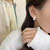 Su Chuang S925 Sterling Silver Pearl Stud Earrings for Women - Korean Style, Versatile & Luxurious Light Jewelry