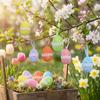 6Pcs Glitter Fake Easter Eggs DIY Craft Eggs Hanging Ornaments  Kids Favor Gift