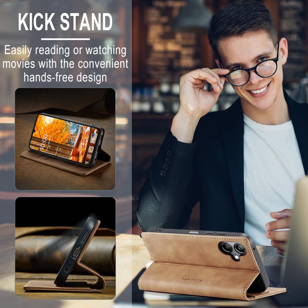 For Samsung Galaxy A07 Wallet Case CASEME 013 Series PU Leather Phone Cover Stand