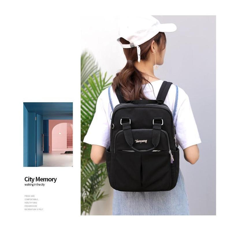 Neformální batoh Dámský USB nabíjecí batoh Počítačová taška Velkokapacitní školní cestovní taška