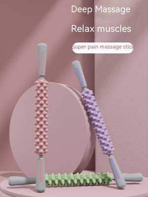 Yoga Massage Stick Wolf Teeth Stick Massage Roller Non Slimming Calf Muscle Relaxation Artifact Roller Rolling Thigh Langya Stick
