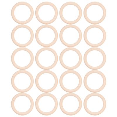 20Pcs Wood Baby Natural Teething Rings DIY Jewelry Circle Pendant Craft Making Accessory70mm
