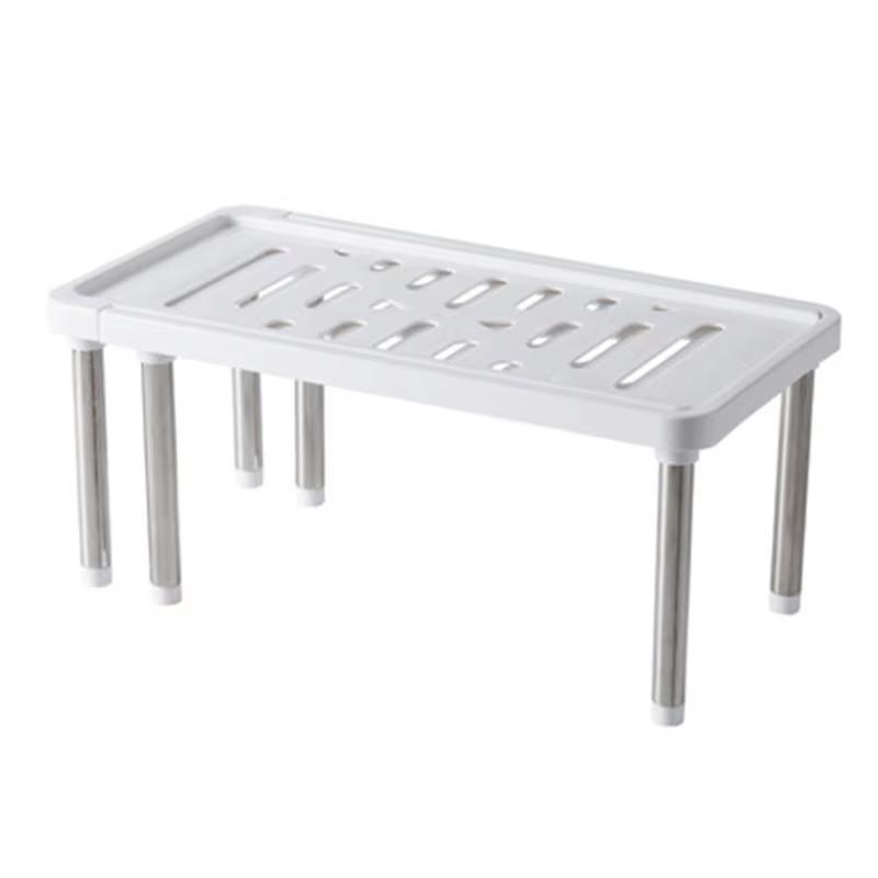 

Kitchen Cabinet Counter Shelf Kitchen Organizer Racks Expandable Stackable Fit For Bathroom Under Sink Pantry Desktop Storage білий