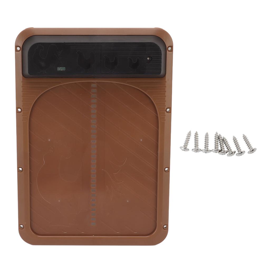 Ușă Automată Cotet de Găini Plastic Alimentată pe Baterii cu Senzor de Lumină Ușă Auto Găini pentru Fermă Întuneric