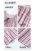 Fenteng [40 Thread Flat Cotton] Skin Friendly Plaid Round Neck Short Sleeved Nightgown Dress Pajama Women's and Girls' Skirt Style