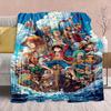 One Piece Anime Flaneldecke - Weich Warm Perfekt für Sofa, Bettwäsche Camping Reisen Büro Heimdekoration -QJY