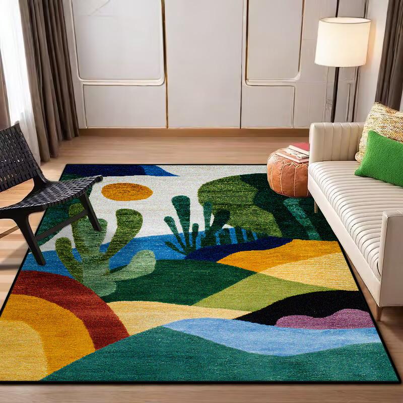 Nordic Abstract CARPET Customizable LIVE ROOM Luxury Home Decoration Bedroom Rugs Washable Antiskid Lounge Floor Mats Bedside