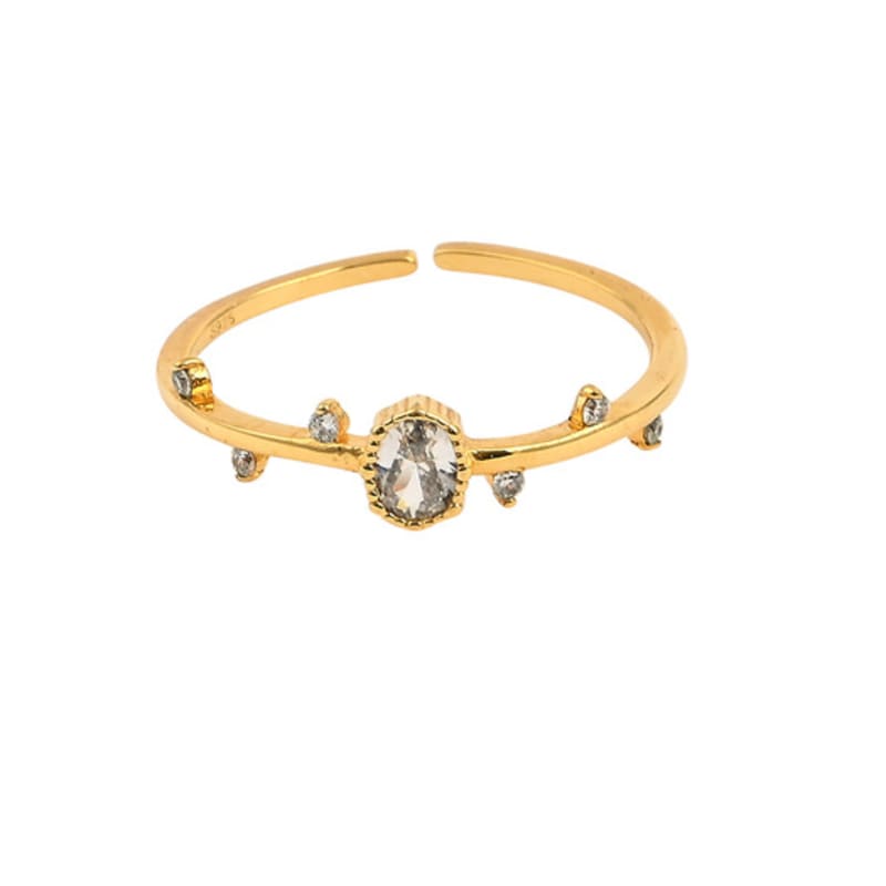 LAYERMOOD 24 mini crown ring-gold