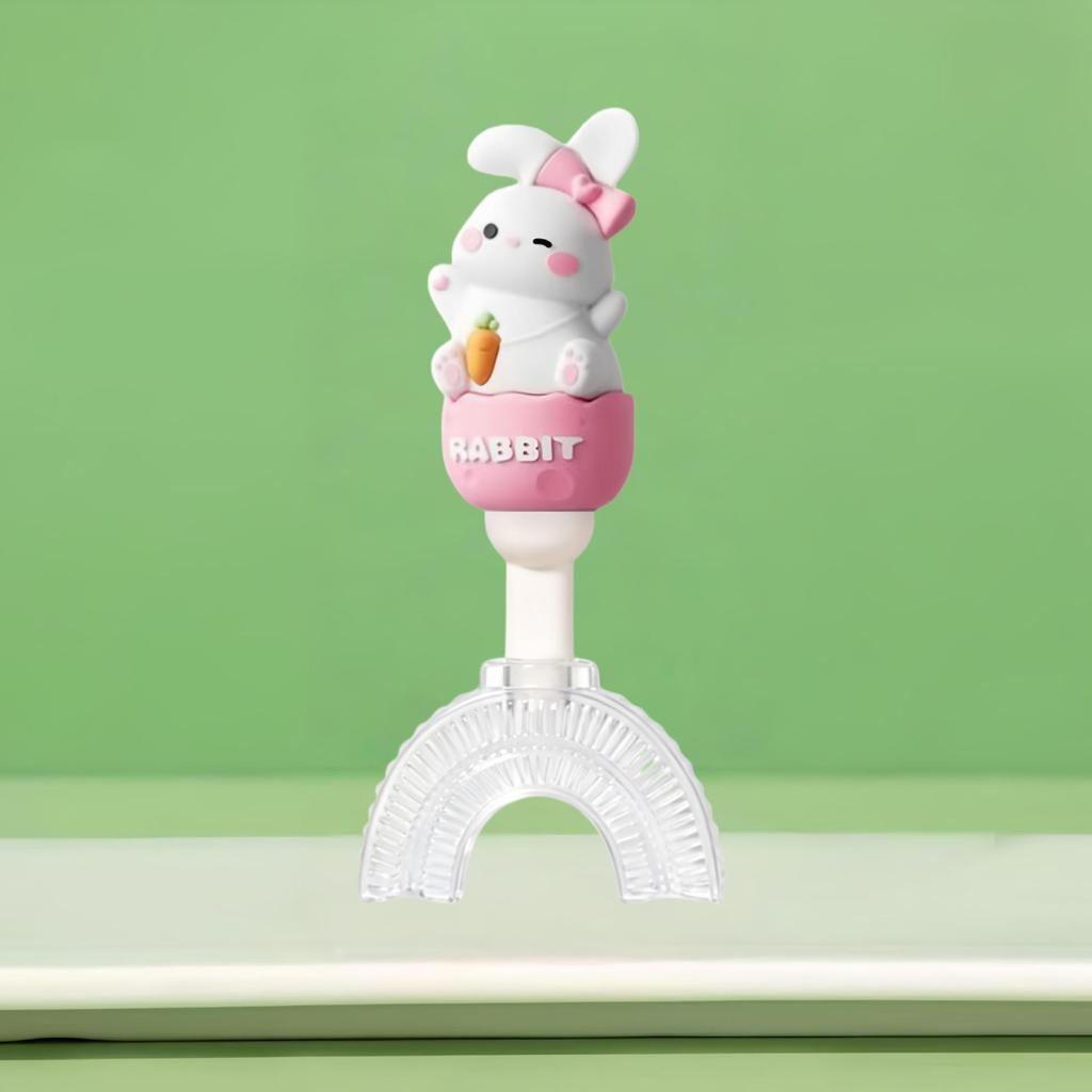 Children’s U-Shaped Toothbrush: Soft Bristle, Non-Slip Cartoon Handle for Ages 1-12
