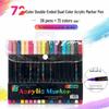 Washable Soft Tip Acrylic Marker Pen - Non-Bleeding, Stackable, Ideal for Students and Graffiti Art