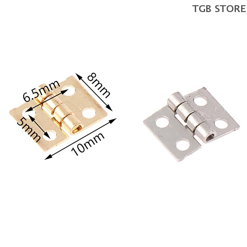 10Pcs Mini Brass Door Hinge Simulation Folding For 1/10 RC Crawler Car Trx4 1/14 Tamiya RC Dump Truck SCANIA 770S