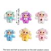 Big Ear Rabbit Dog Plush Keychain Bowknot Lace Car Key Ring  Gift For Girls