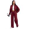 Women Tracksuit 2 Pieces Set Fashion Long Sleeve Zipper Coat Casual Solid Sweatshirt Straight Pants Suit Ladies Autumn Sportwear