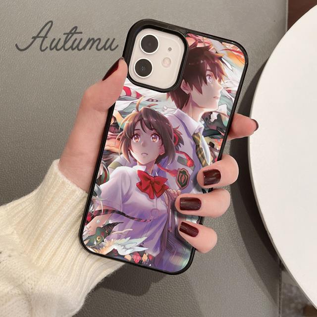 Dein Name Taki und Mitsuha Handyhülle für iPhone 11 12 13 14 Pro Max mini XR XS SE 2020 6S 7 8 Plus Samsung Galaxy S21 S22 Hülle