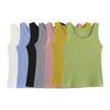 2025 Spring Women's European-American Ribbed Cotton Knitted Vest