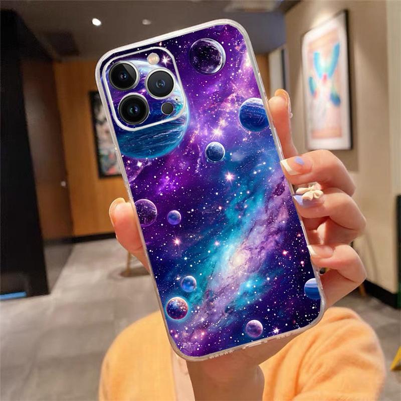 Universe Space Planet Phone Case Carcasa Funda For iPhone 17 Pro Max Air 16 15 14 13 Pro Max 15 16 Pro 15Plus Case
