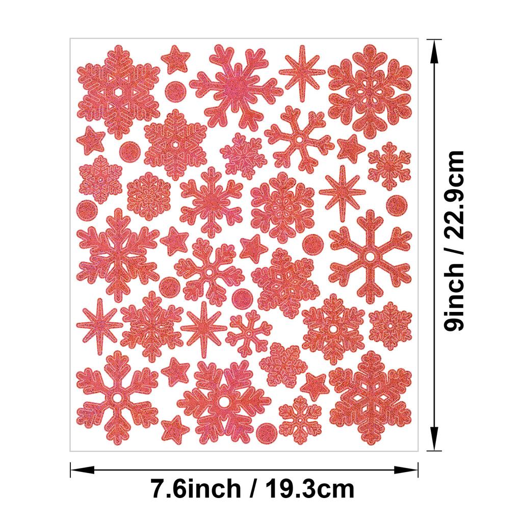 Christmas Snowflake Sticker Sands Glitter Holiday Party Decoration Gift Greeting Card Handbag DIY Winter Snowflake Sticker