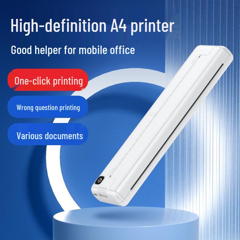 A4 Portable Inkless Thermal Printer for Home and Test Papers