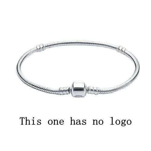 100 %Original Sterling Color Fashionable Jewelry Snake Chain Wrist Bracelet Women Shining Crown O Fit Charm Beads Clips Trendy Present