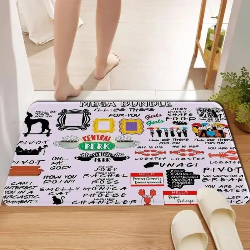 Friends Entrance Floor Mat Living Room Hallway Decoration Carpet Non-slip Easy To Clean Area Rug Home Office Washable Doormats