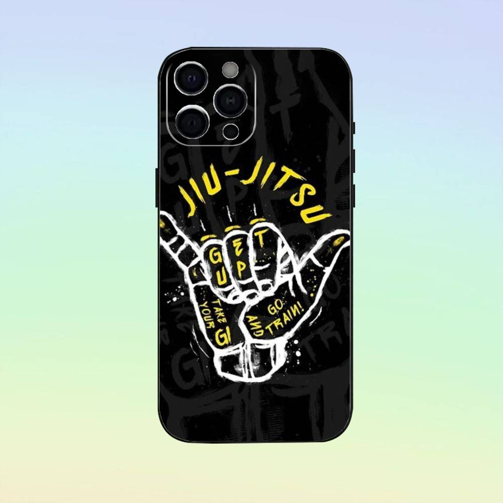 BJJ Brazilian Jiu-Jitsu Phone Case For iPhone17,16,15,14,13,12,11 Plus,Pro Max Soft Black Cover