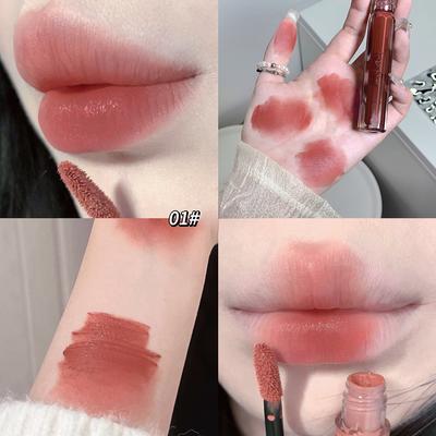 Feather Mist Velvet Lip Glaze Matte Matter Lippenstift, aufhellender und bunter Lippenstift für Frauen