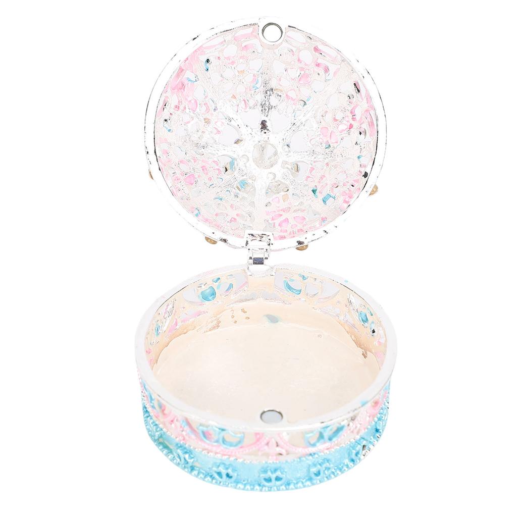 Crown Trinket Box Vintage Enameled Decorative Jewelry Box Zinc Alloy for Necklaces Bracelets