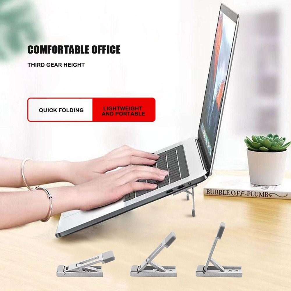 2pcs Adjustable Computer Stand Portable Laptop Riser Mini Notebook Bracket